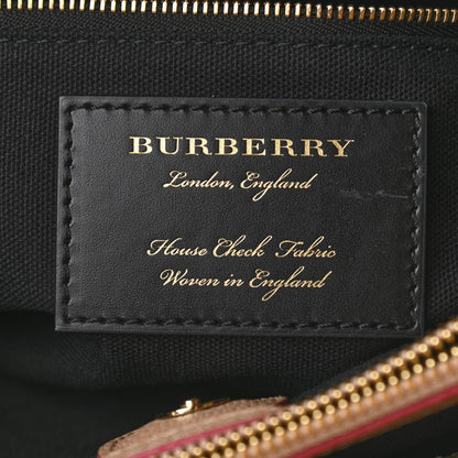 Burberry Grainy Calfskin House Check Medium Banner Tote Beige 5 of 9