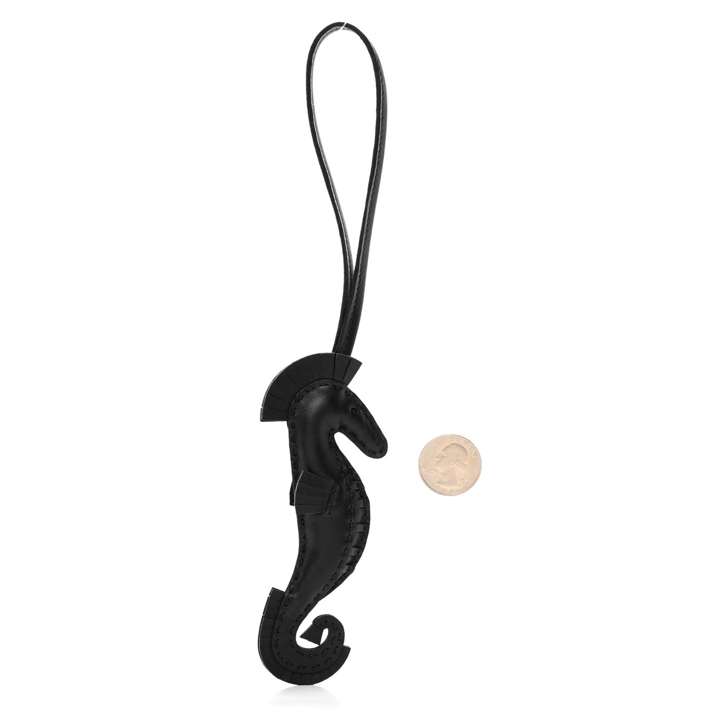 Milo Lambskin Hippo Bag Charm So Black