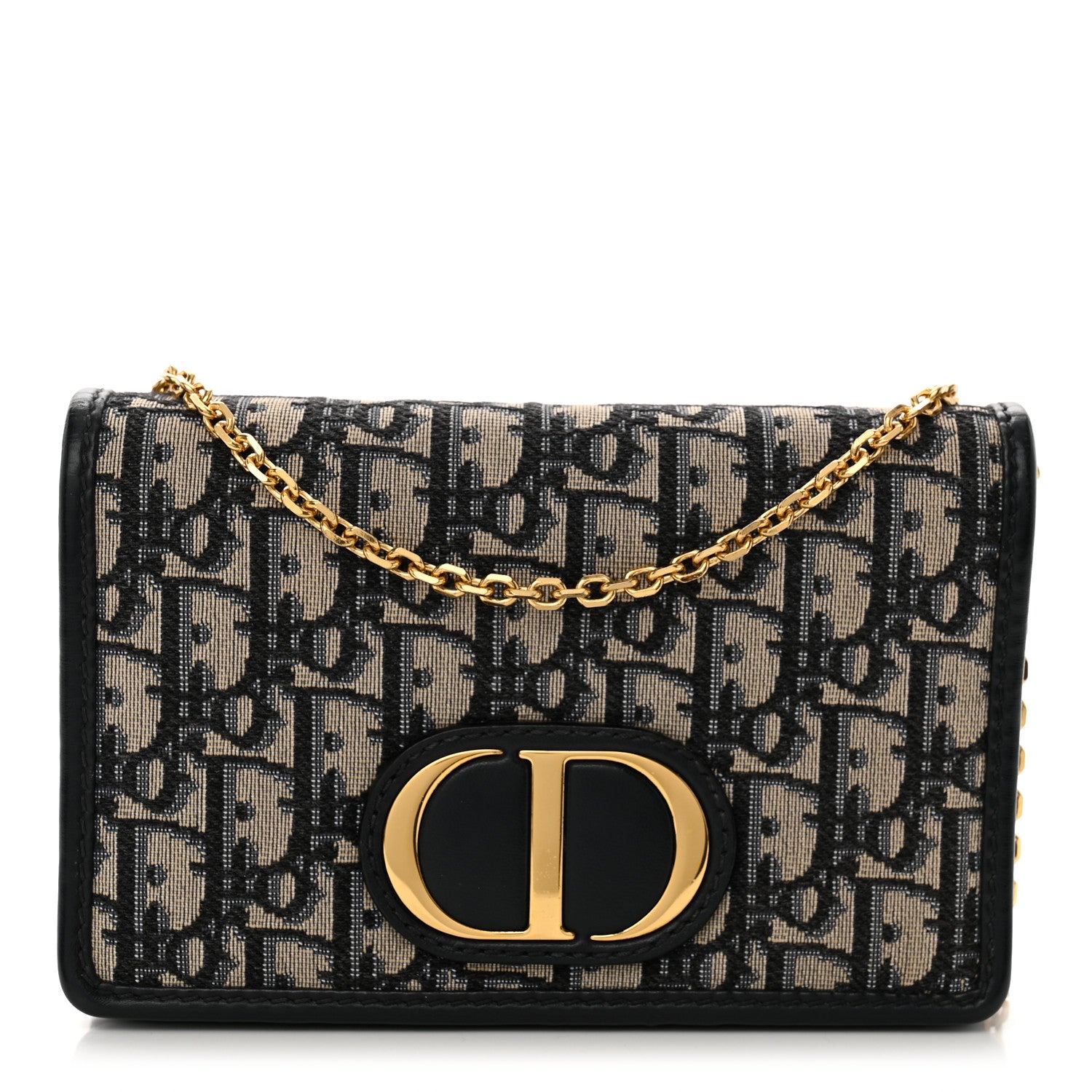 Christian Dior Oblique 30 Montaigne 2-In-1 Pouch Blue 1 of 11
