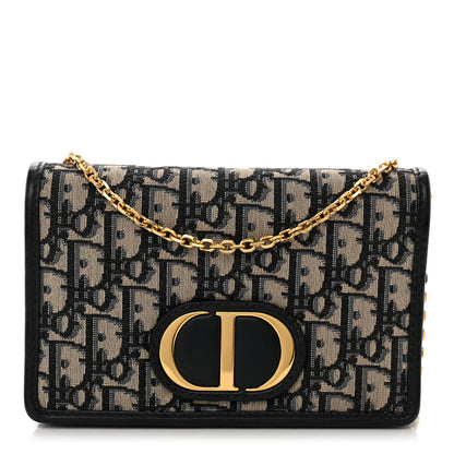 Christian Dior Oblique 30 Montaigne 2-In-1 Pouch Blue 1 of 11