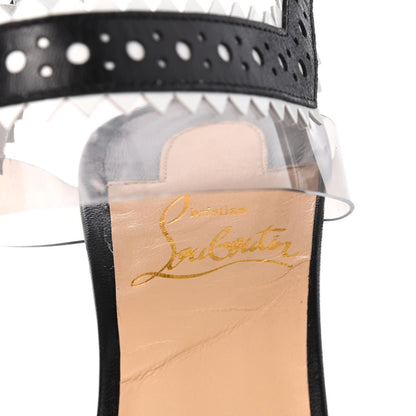 Christian Louboutin Patent Kid PVC Chouette 100 Pumps 37.5 Black 17 of 24