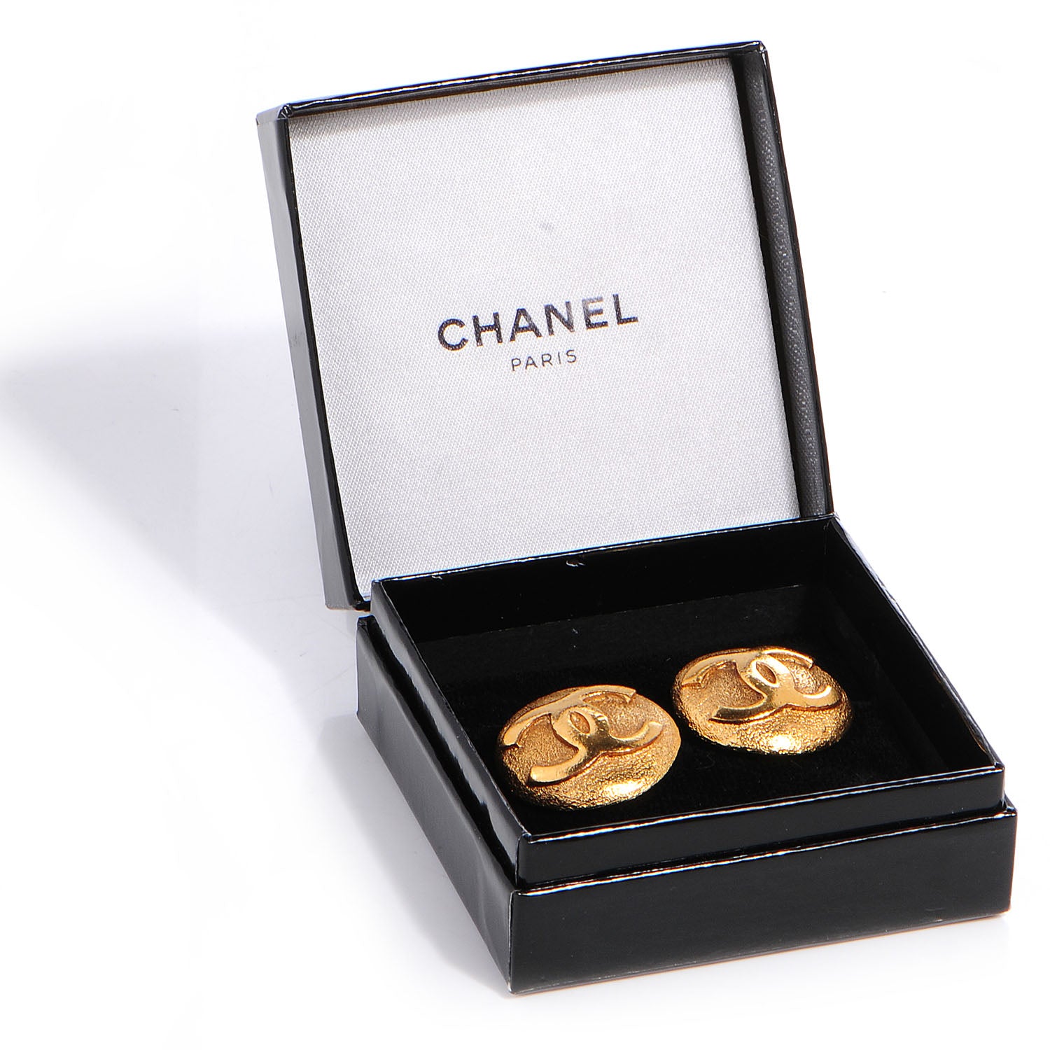Chanel CC Clip On Earrings Gold 5 of 5