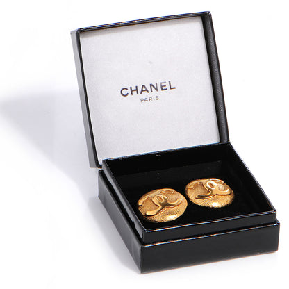 Chanel CC Clip On Earrings Gold 5 of 5