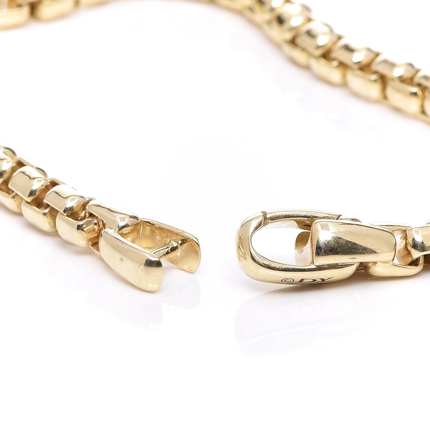 David Yurman 18K Yellow Gold 5mm Box Chain Bracelet 5 of 5