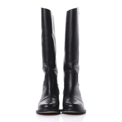 Chanel Calfskin Knee High Boots 40 Black 2 of 10