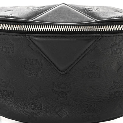 MCM Calfskin Ottomar Monogram Fursten Belt Bag Black 7 of 10