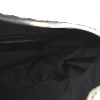Alexander McQueen Silk Dandelion Print De Manta Clutch Black 5 of 12