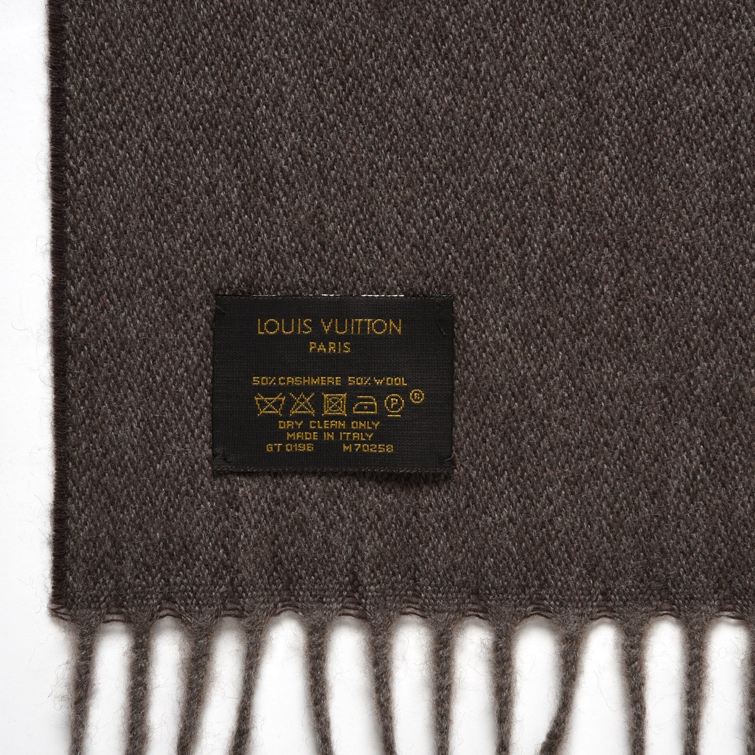 Louis Vuitton Cashmere Wool Monogram Gradient Scarf Brown 4 of 5