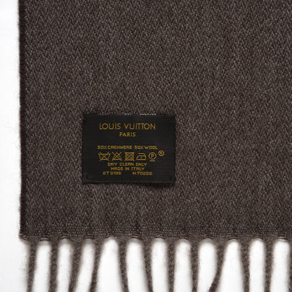 Louis Vuitton Cashmere Wool Monogram Gradient Scarf Brown 4 of 5