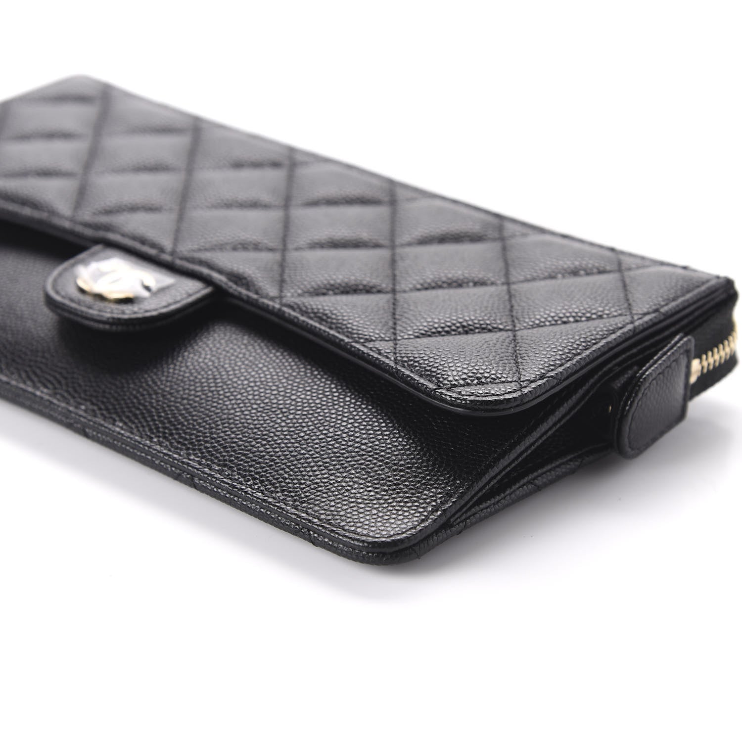 Chanel Caviar Quilted Classic Pouch With Handle Black 6 of 8