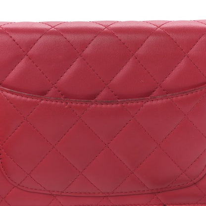 Chanel Lambskin Quilted Wallet On Chain WOC Dark Pink 11 of 15