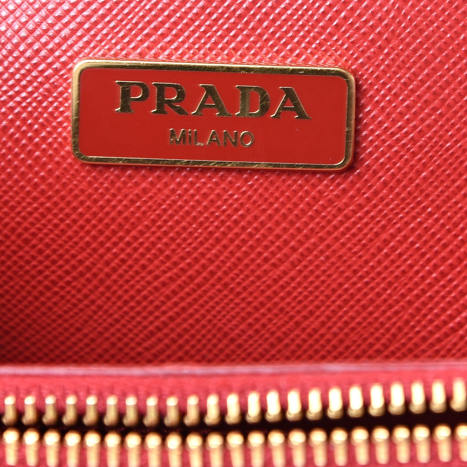 Prada Saffiano Micro Galleria Double Zip Tote Fuoco 7 of 12
