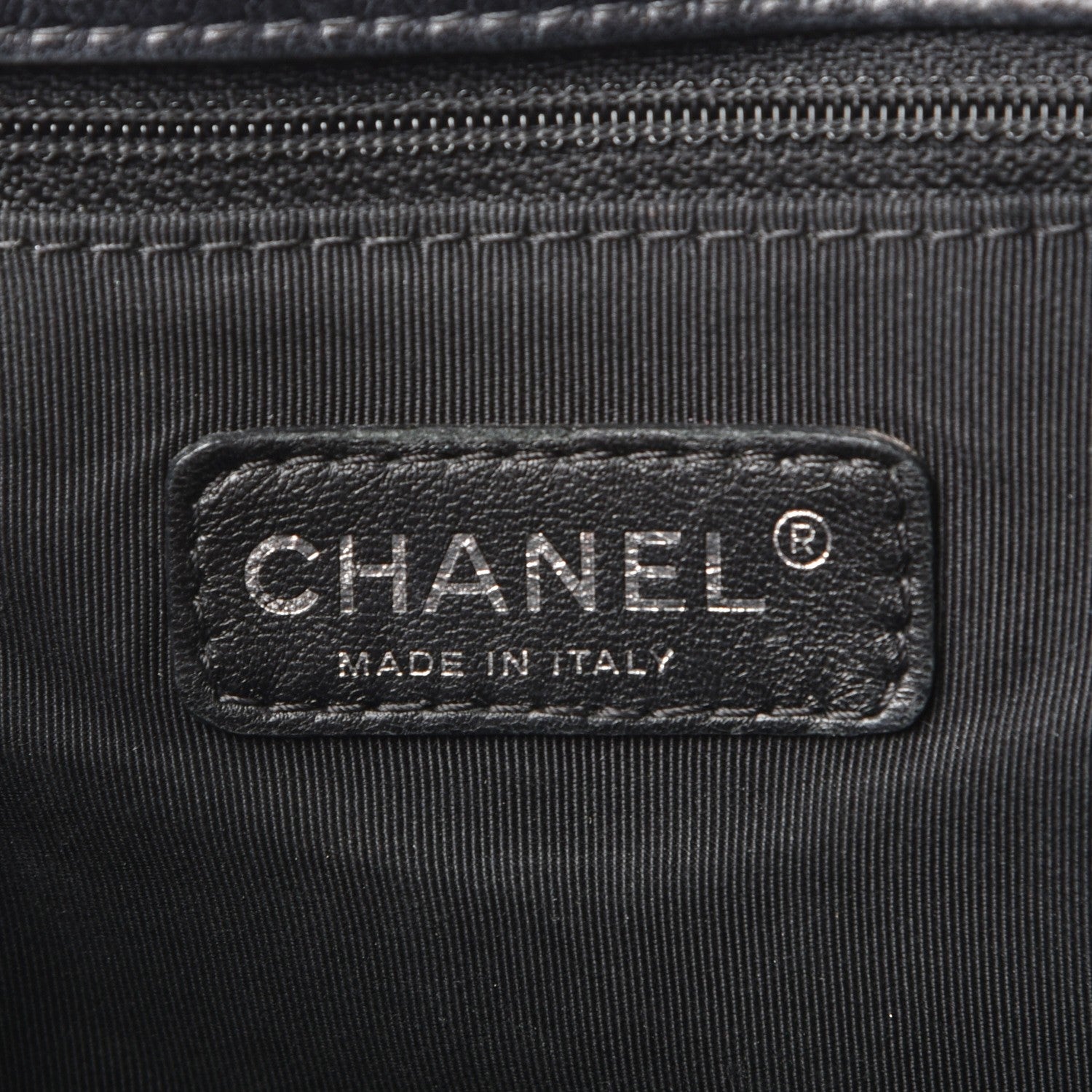 Chanel Calfskin Embossed Stitch Large Boy Flap Black 7 of 11