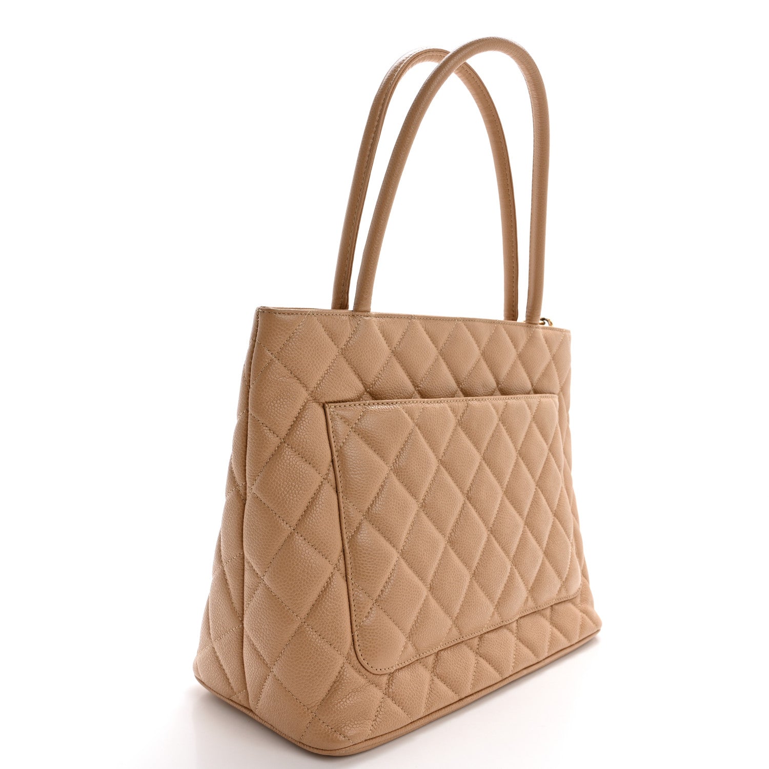 Chanel Caviar Quilted Medallion Tote Beige 3 of 15