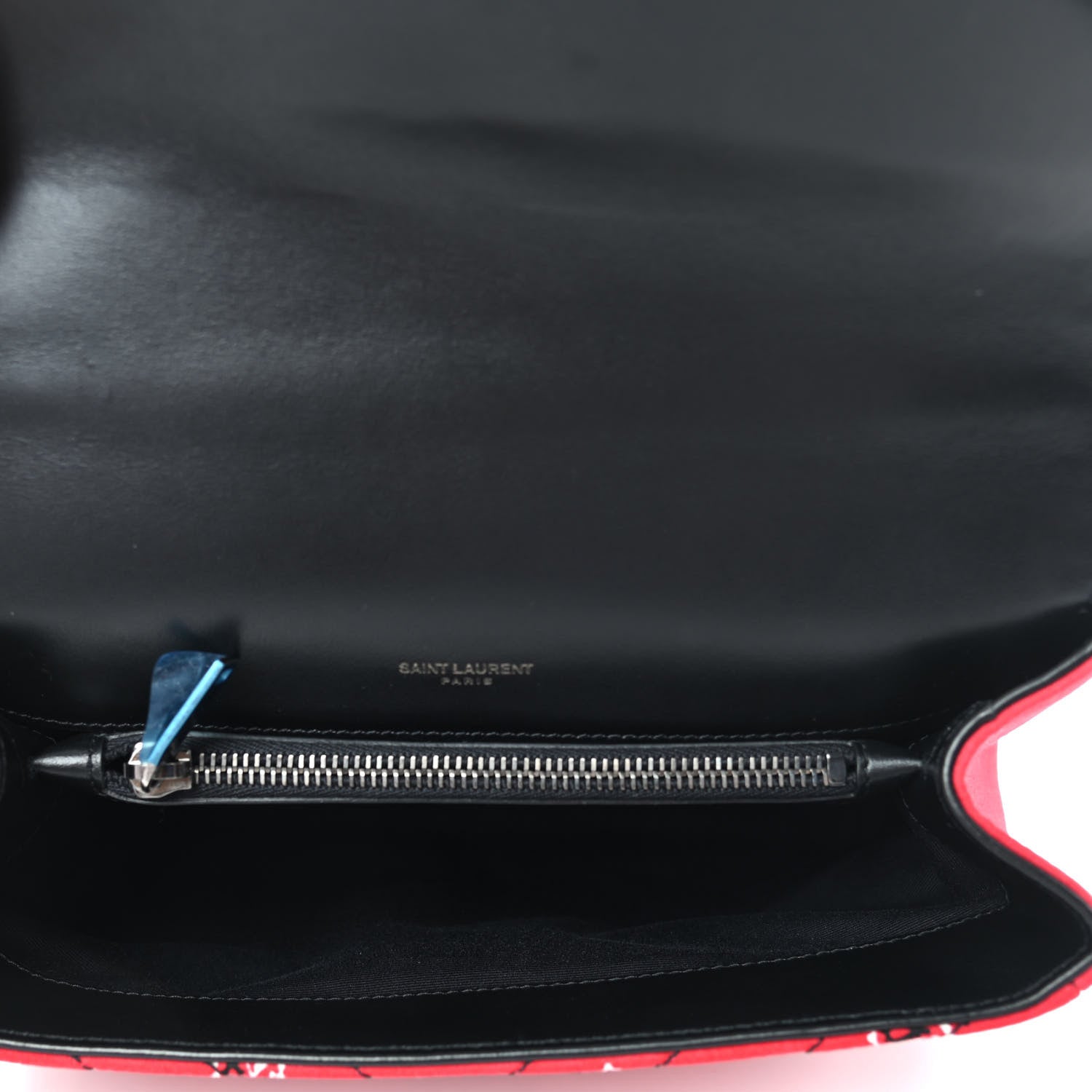 Saint Laurent Canvas Bandana Matelasse Chevron Medium College Bag Red 5 of 9