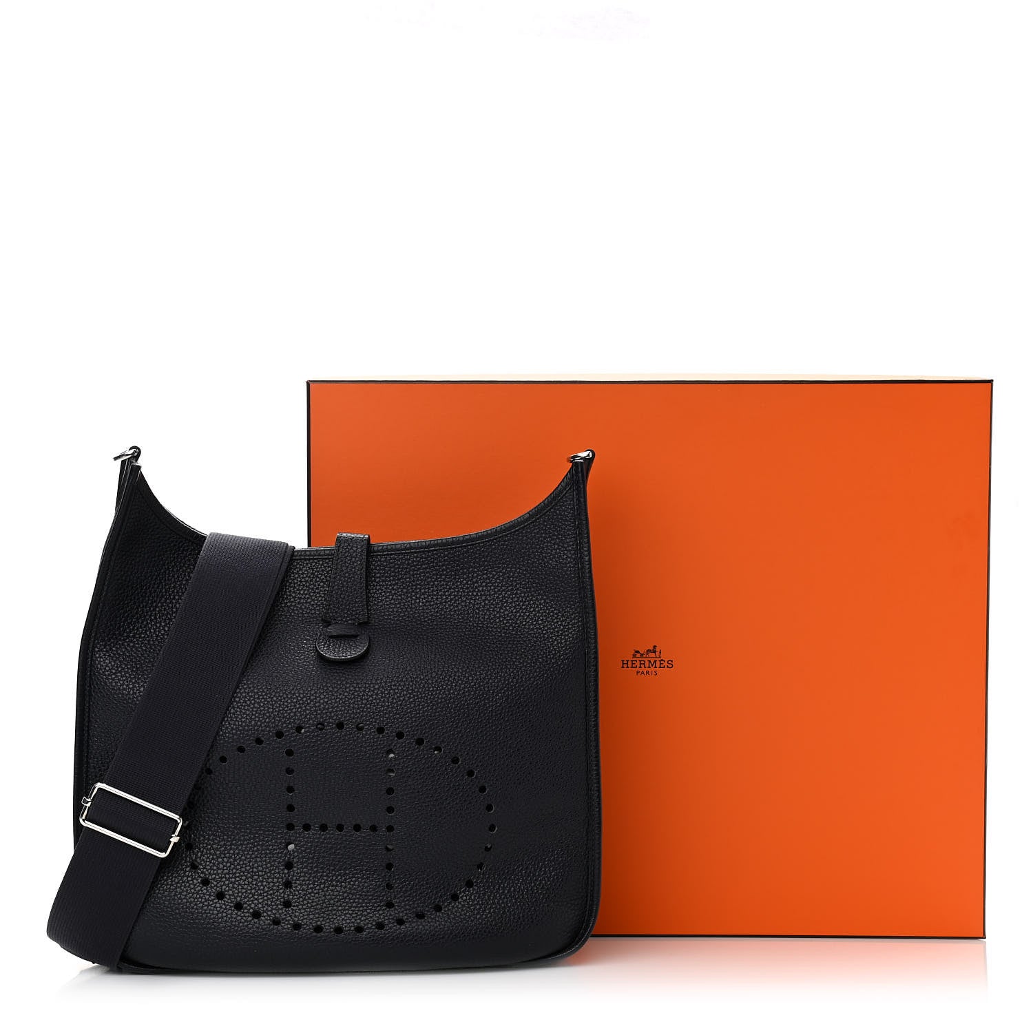 Hermes Taurillon Clemence Evelyne III GM Bleu Nuit 10 of 10
