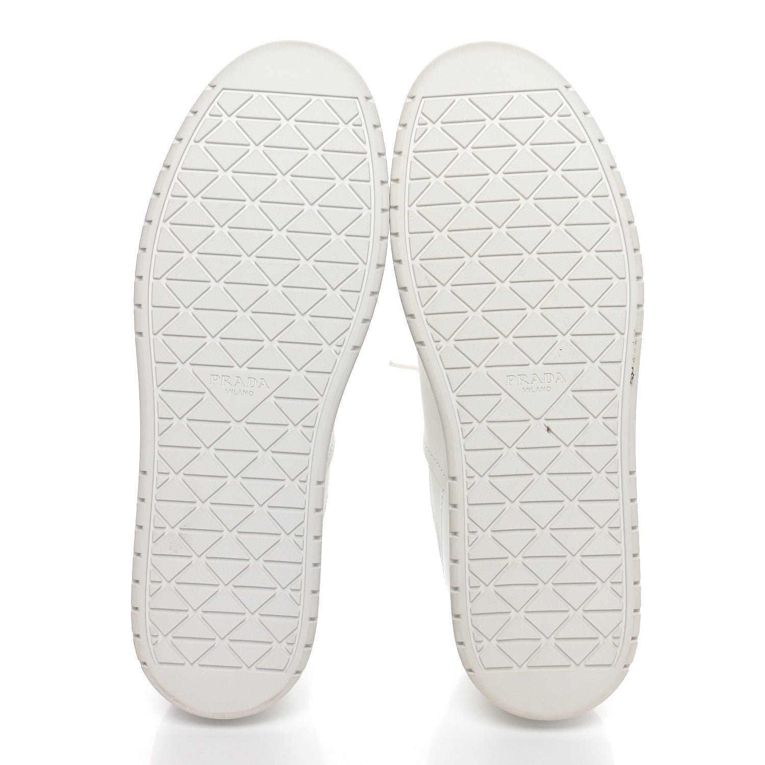 Prada Vitello Rois Triangle Womens Downtown Platform Low Top Sneakers 40 White 9 of 9