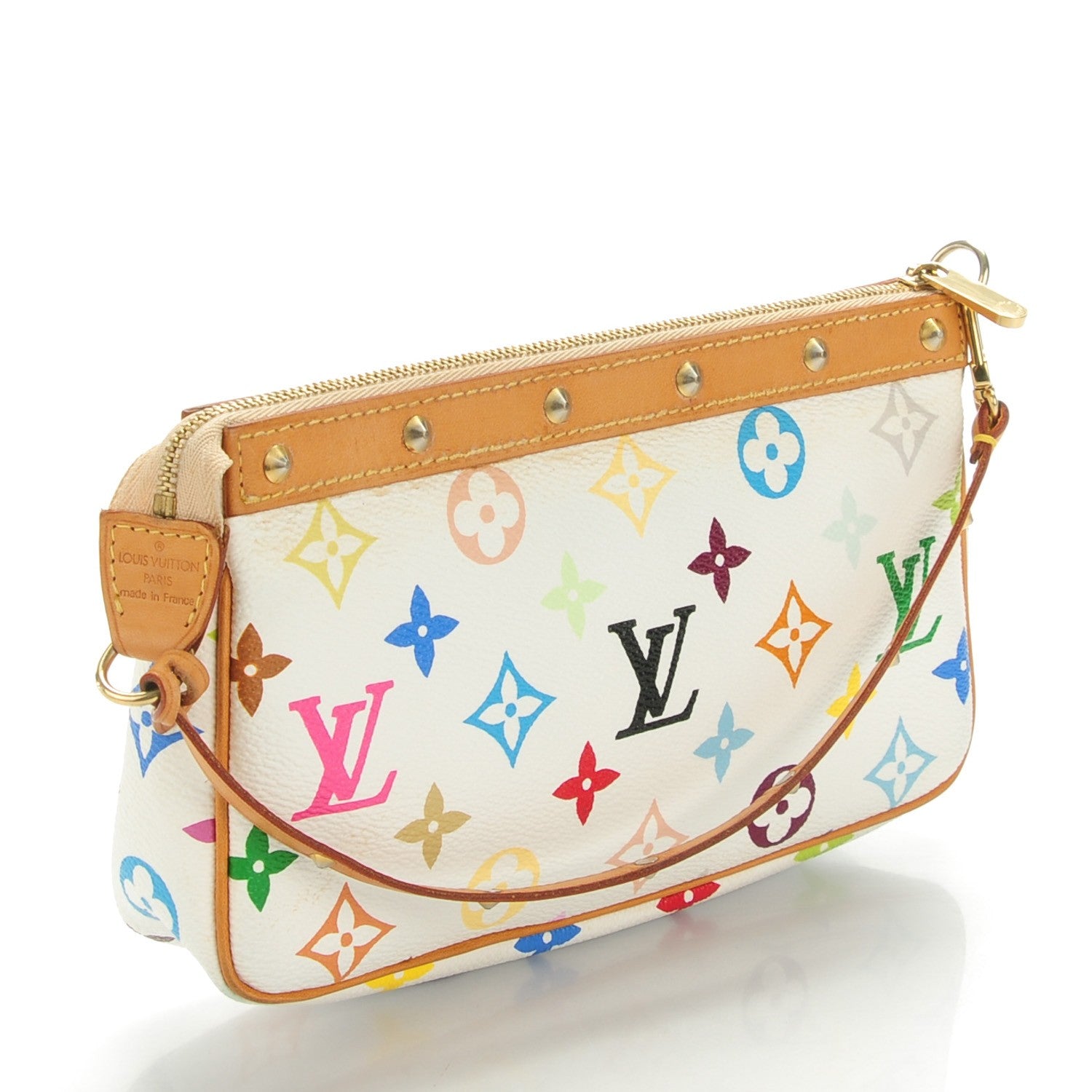 Louis Vuitton Monogram Multicolor Pochette Accessories White 3 of 8