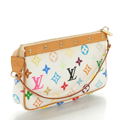 Louis Vuitton Monogram Multicolor Pochette Accessories White 3 of 8