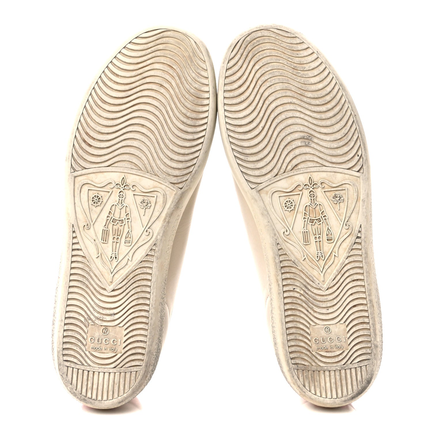 Gucci X DISNEY Miro Soft Calfskin Mickey Mouse Print Womens Ace Sneakers 35.5 Ivory Deep Orange 5 of 9