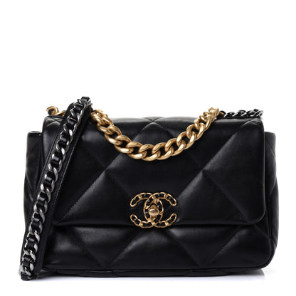 Chanel Lambskin Quilted Medium Chanel 19 Flap Black 1 of 4