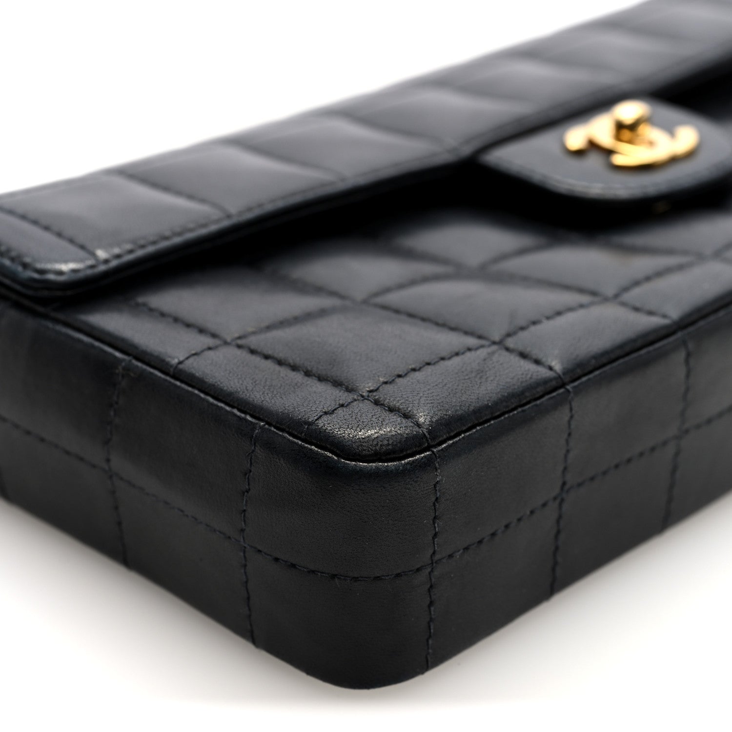 Chanel Lambskin East West Chocolate Bar Flap Black 9 of 10