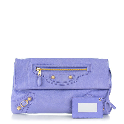 Balenciaga Agneau Giant 12 Gold Hardware Envelope Clutch Mauve 1 of 7