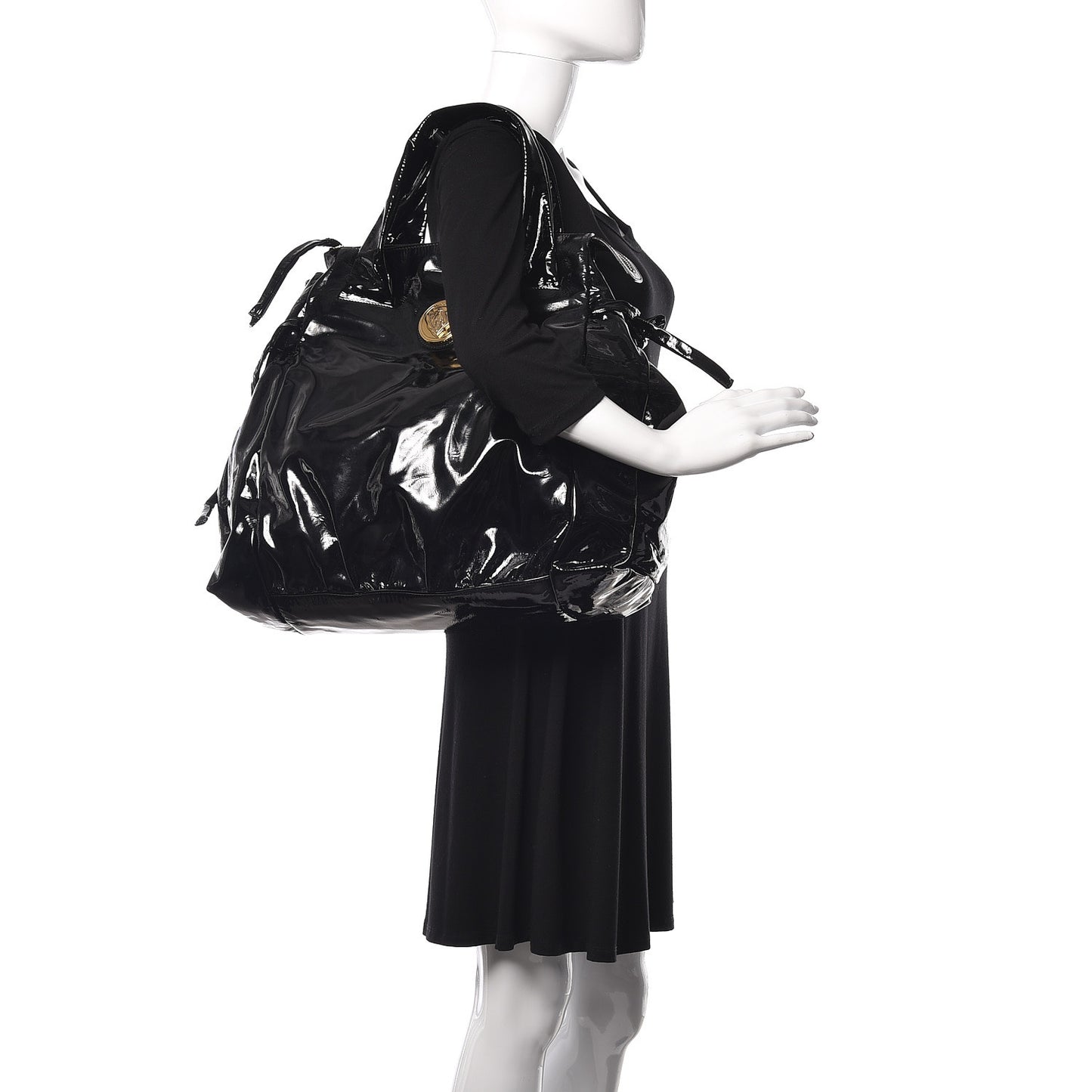 Patent Large Hysteria Tote Black