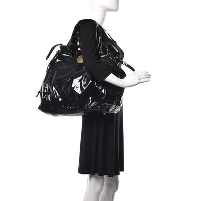 Gucci Patent Large Hysteria Tote Black 2 of 12