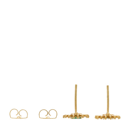 Suzanne Kalan 18K Yellow Gold Diamond Emerald Bold Spark Stud Earrings 4 of 6
