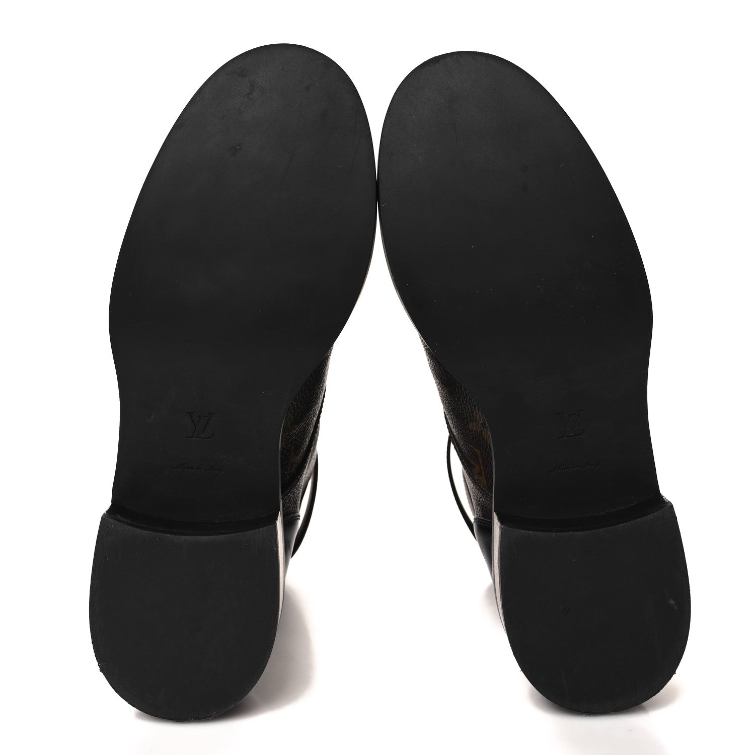 Louis Vuitton Calfskin Monogram Wonderland Flat Ranger Boots 40 Black 5 of 10