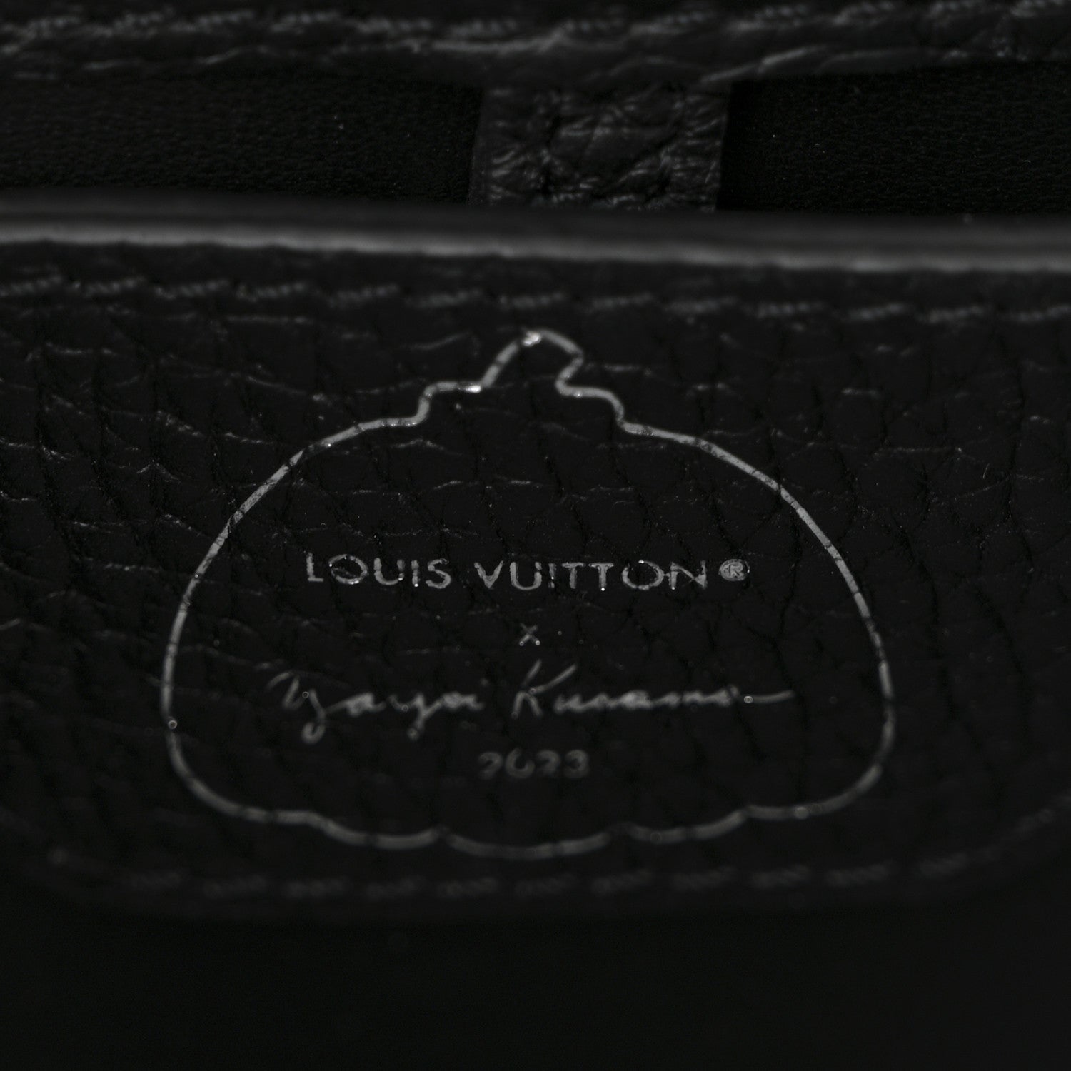 Louis Vuitton LV X YK Taurillon Inlaid Kusama Flowers Capucines BB Black 11 of 19