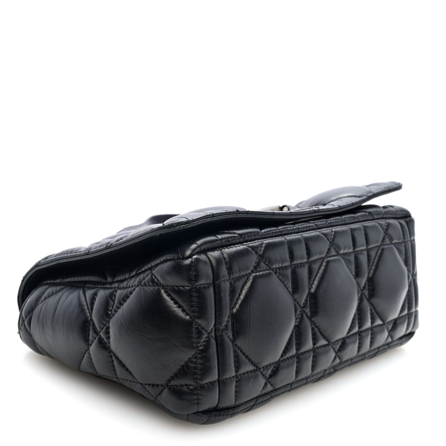 Calfskin Macrocannage Medium Caro Bag Black