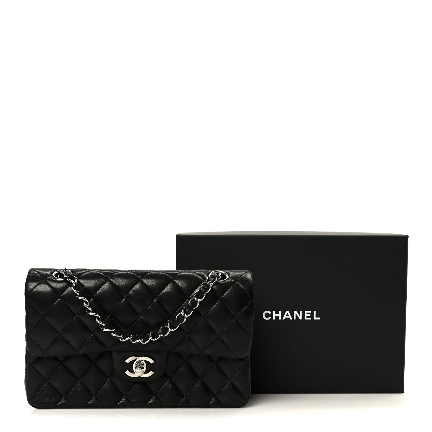 Chanel Lambskin Quilted Small Double Flap Black 12 of 12