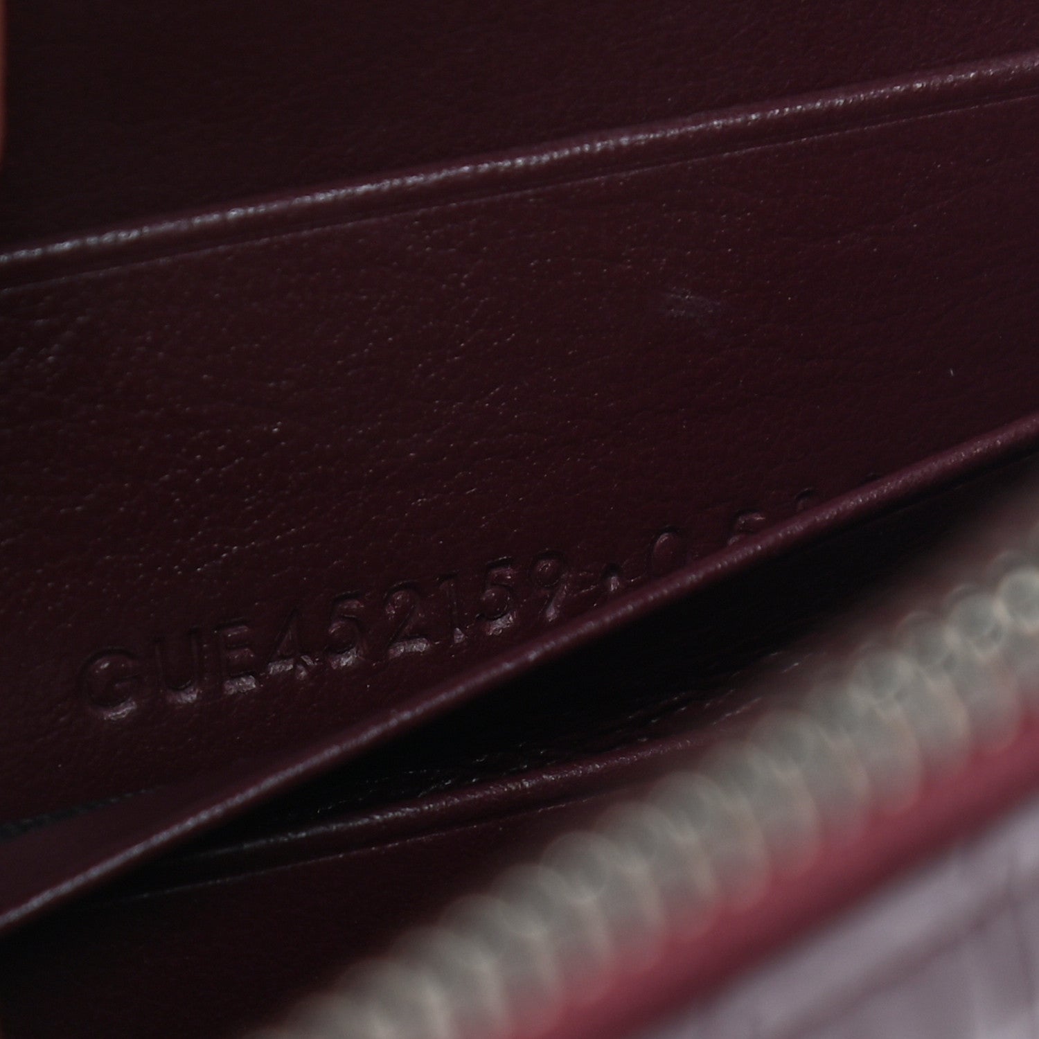 Saint Laurent Calfskin Crocodile Embossed Kate Monogram Tassel Chain Wallet Rouge Legion 7 of 9