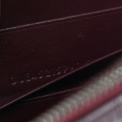Saint Laurent Calfskin Crocodile Embossed Kate Monogram Tassel Chain Wallet Rouge Legion 7 of 9