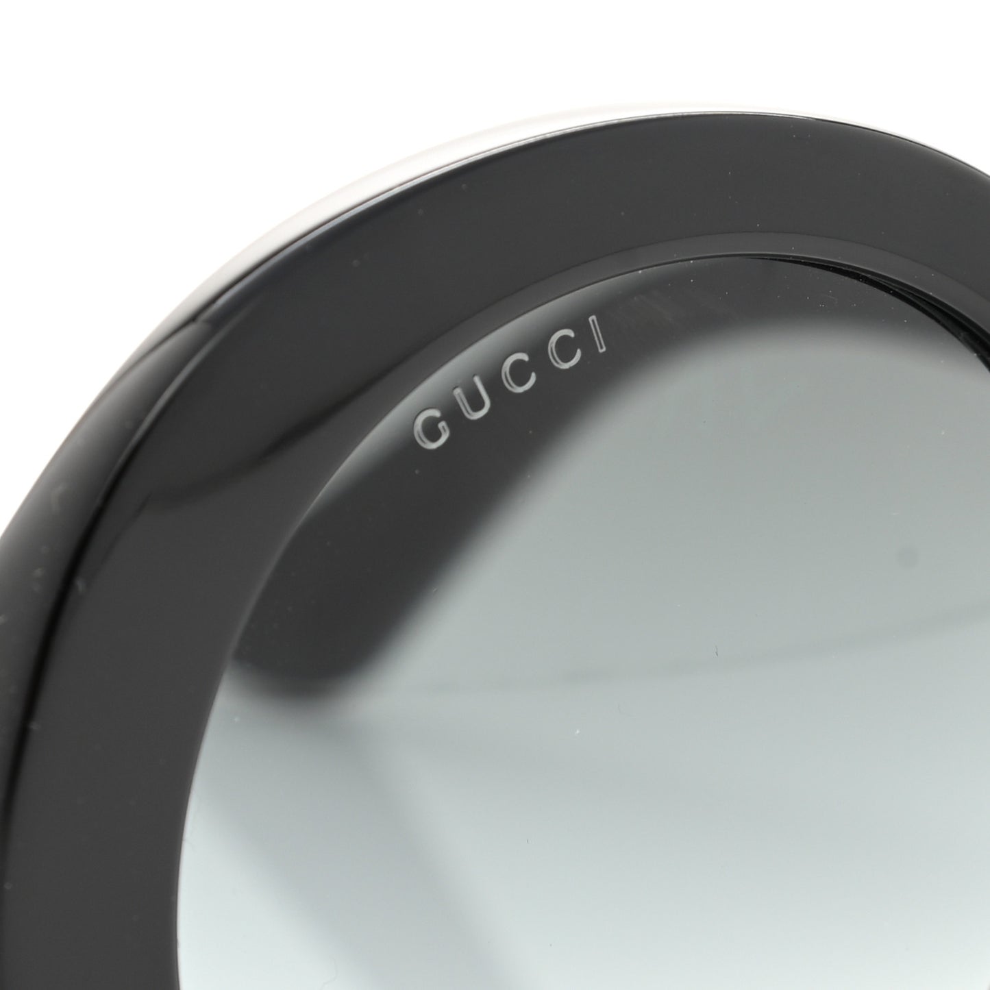 Acetate Round GG0319S Sunglasses Black Grey