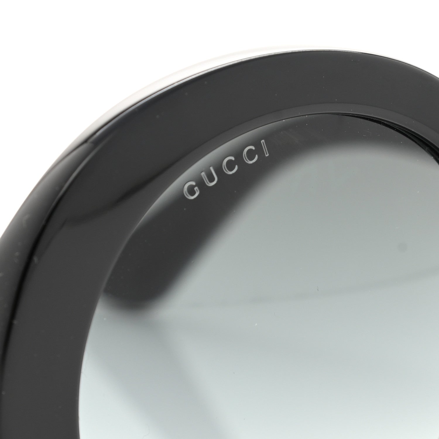 Gucci Acetate Round GG0319S Sunglasses Black Grey 8 of 9