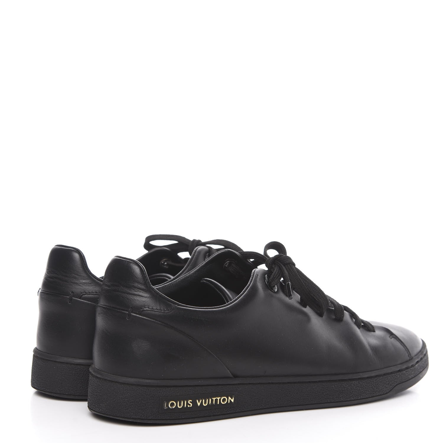 Louis Vuitton Calfskin Frontrow Sneakers 38 Black 4 of 13