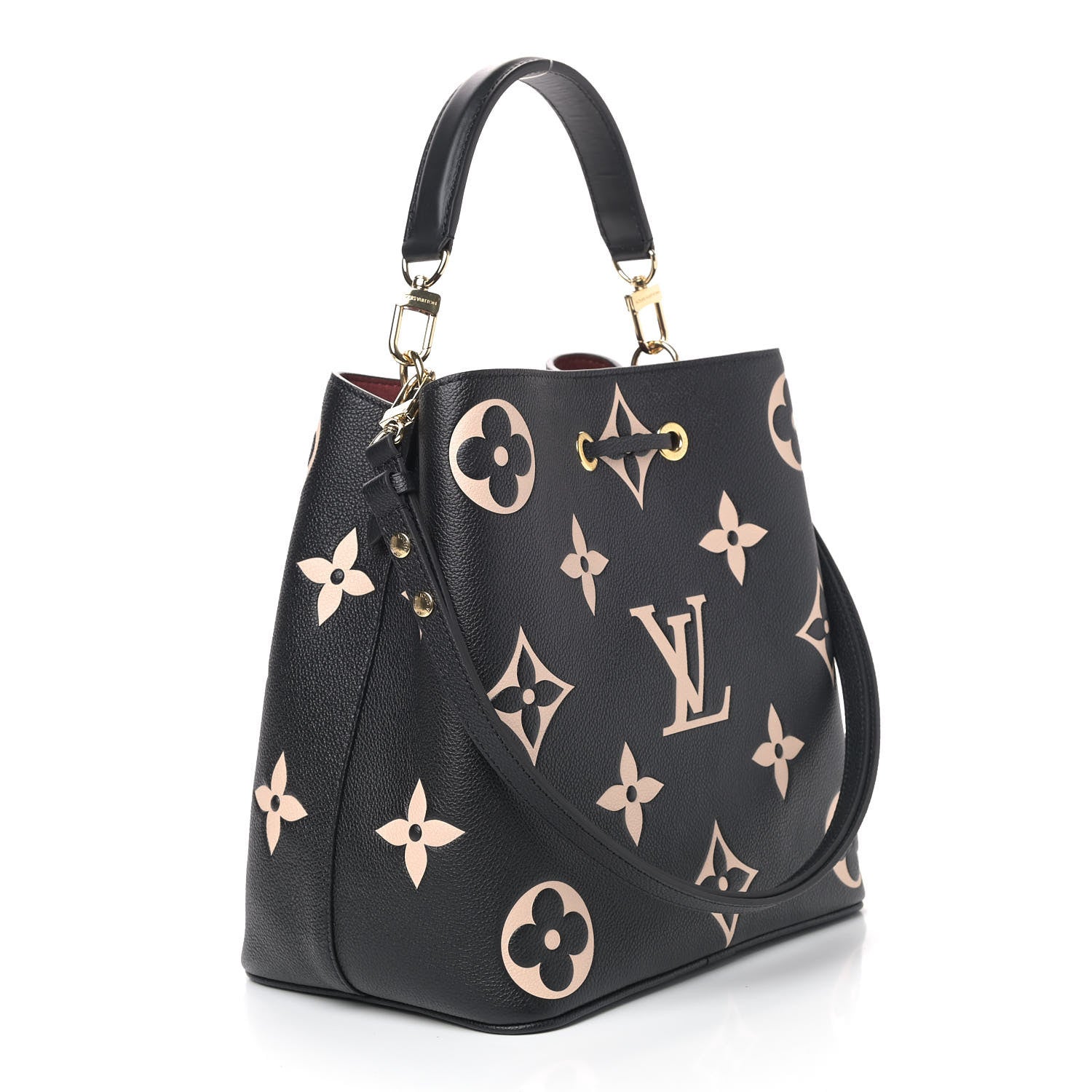 Louis Vuitton Empreinte Monogram Giant Neonoe MM Black Beige 3 of 6