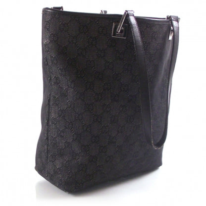Gucci Denim Monogram Eclipse Bucket Tote 3 of 12
