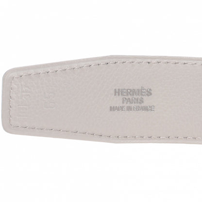 Hermes Courchevel Swift Reversible Constance 32mm H Belt Indigo and Blanc 65 4 of 5