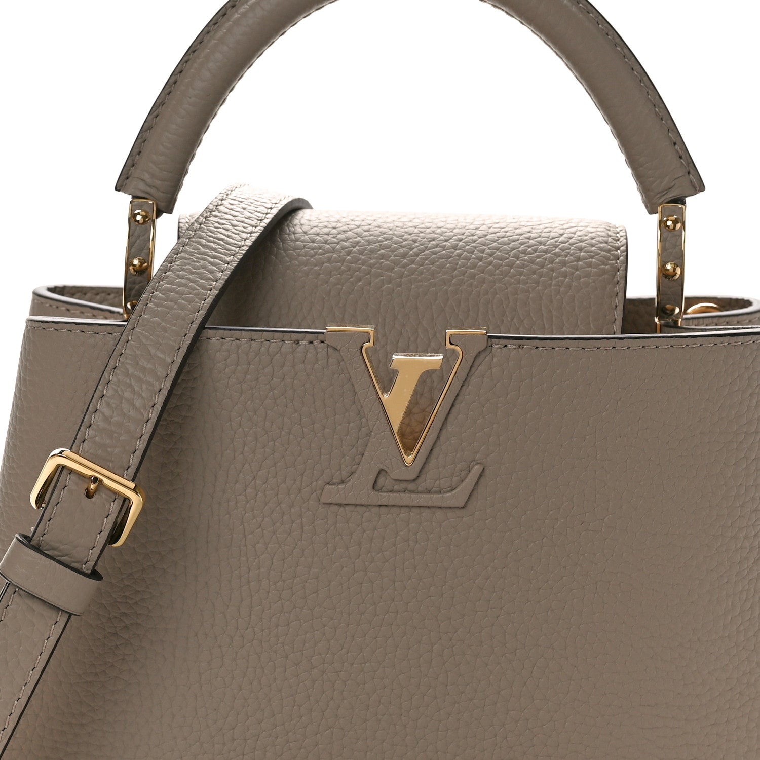 Louis Vuitton Taurillon Capucines BB Galet 7 of 9