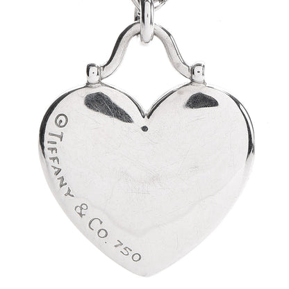 Tiffany 18K White Gold Diamond Etoile Heart Pendant Necklace 5 of 8
