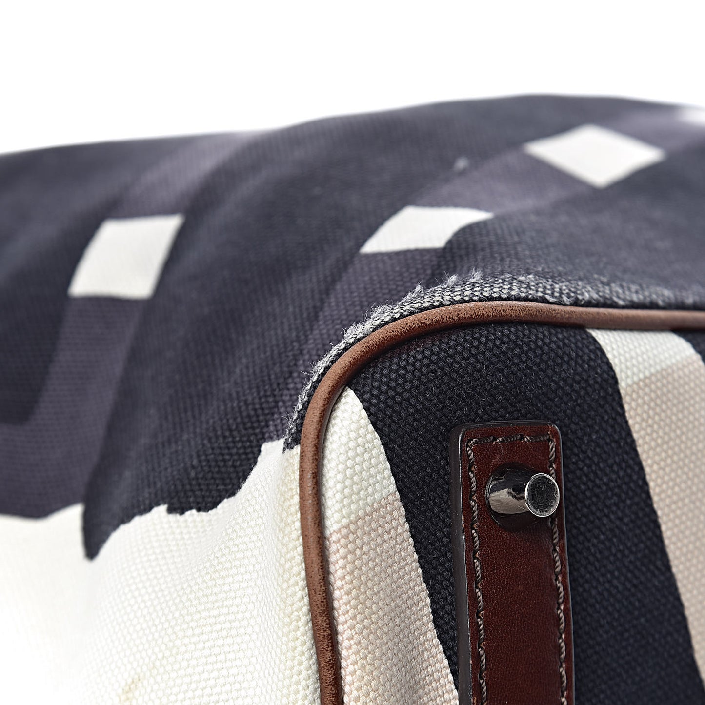 Canvas Check Bucket Bag Multicolor