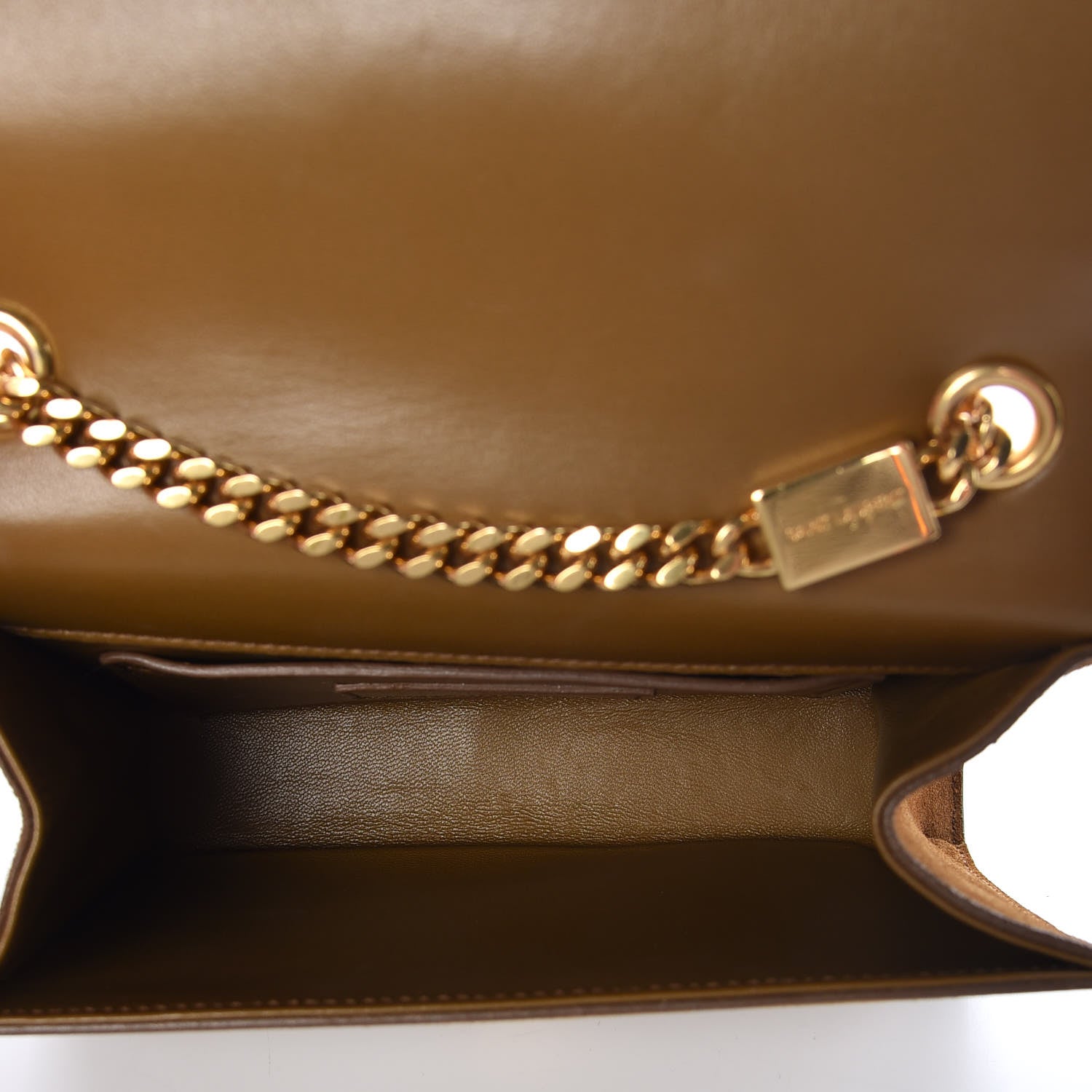 Saint Laurent Suede Small Classic Monogram Kate Tassel Satchel Light Ochre 7 of 9