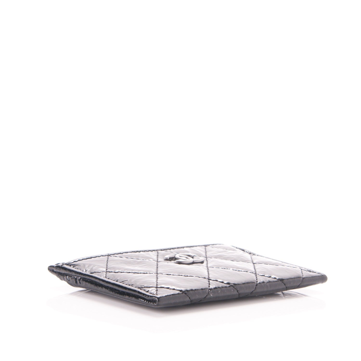 Chanel Patent Calfskin Quilted Card Holder Black 4 of 7