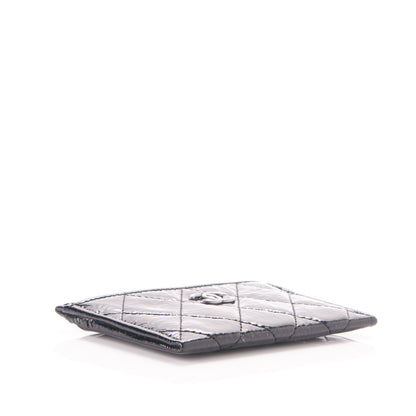 Chanel Patent Calfskin Quilted Card Holder Black 4 of 7