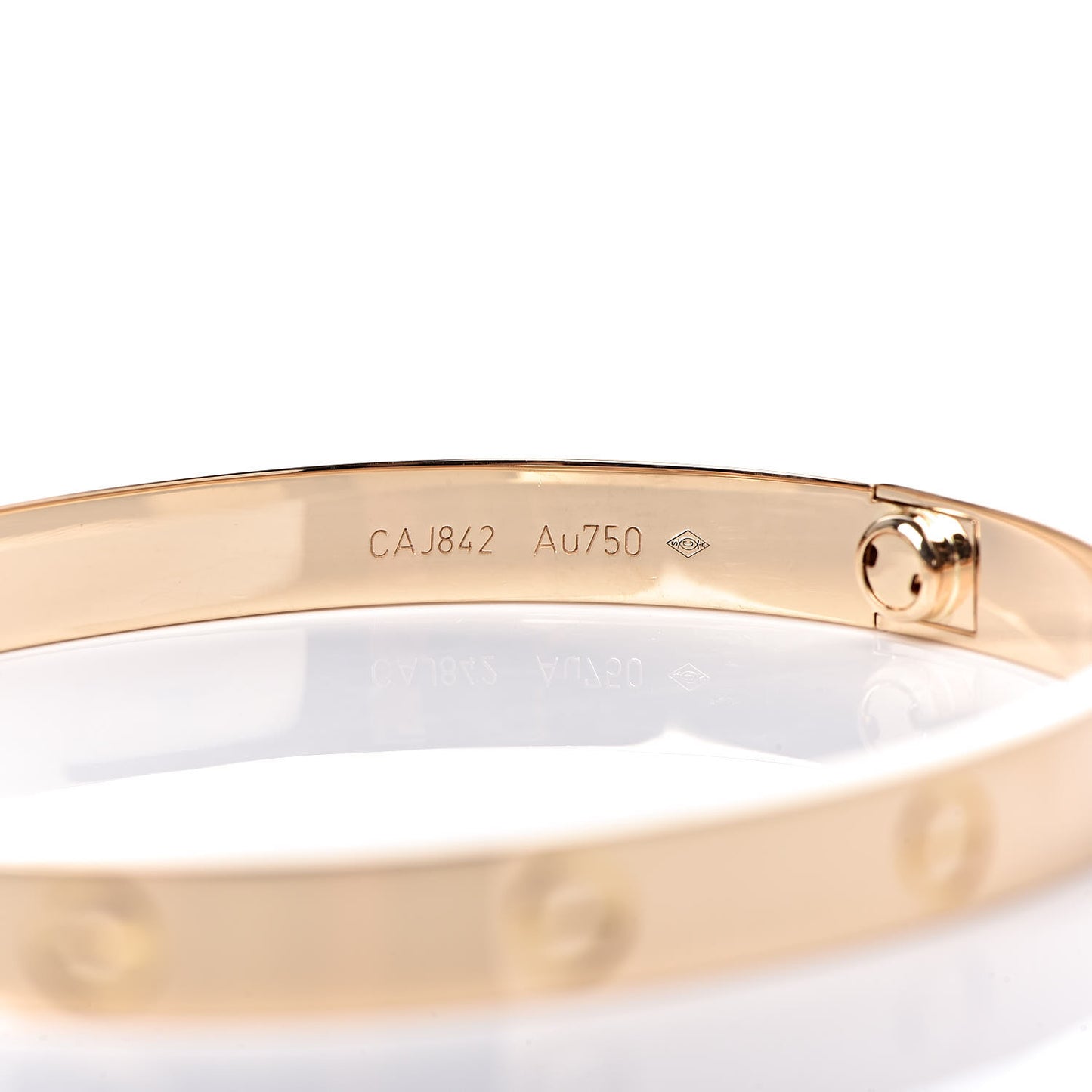 18K Yellow Gold LOVE Bracelet 19