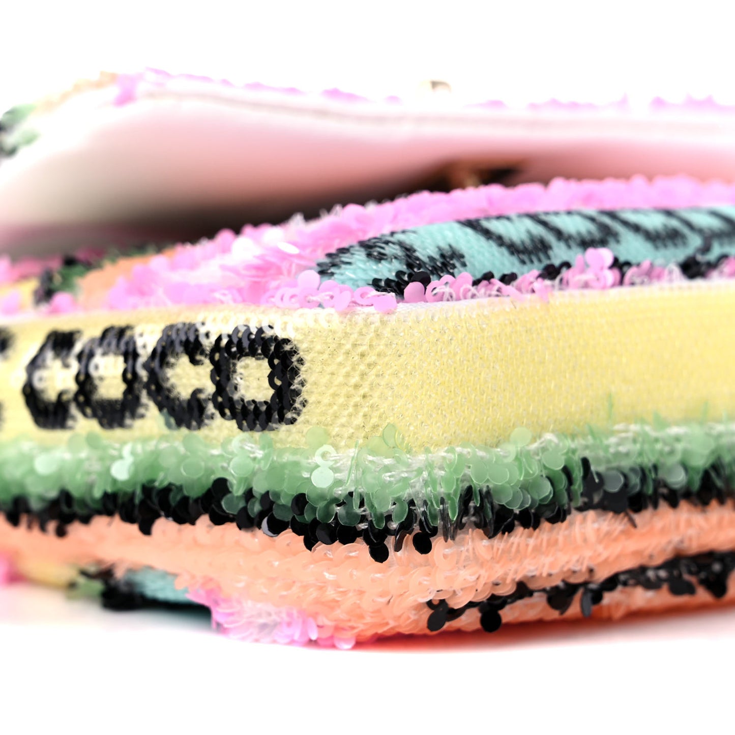 Sequin COCO Clutch With Chain Multicolor